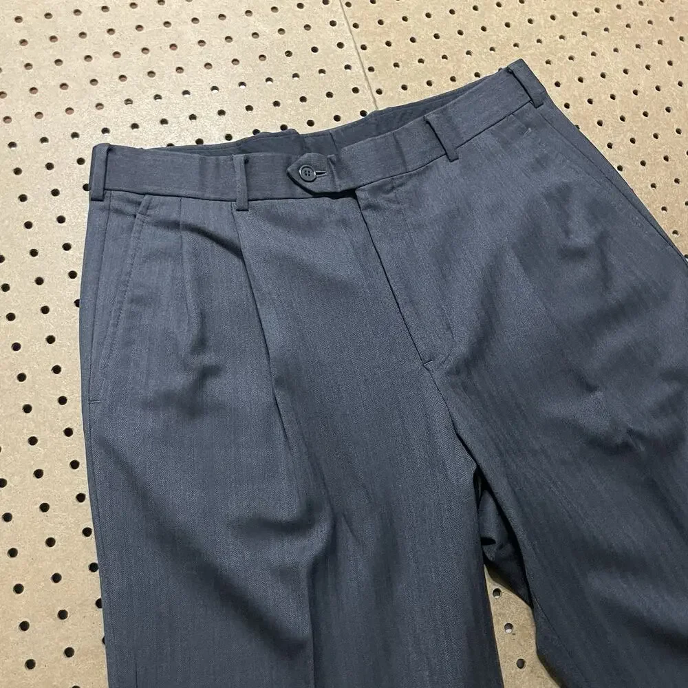 Brooks Brothers Saxxon Suit Mens 44 S Gray Madison 1818 2pc Pants 32x27.5 USA